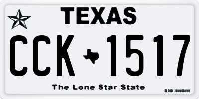 TX license plate CCK1517