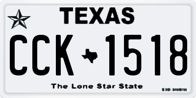 TX license plate CCK1518