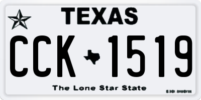 TX license plate CCK1519