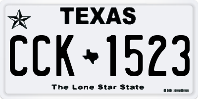 TX license plate CCK1523