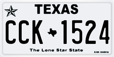 TX license plate CCK1524