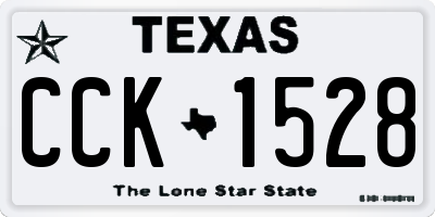 TX license plate CCK1528