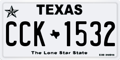 TX license plate CCK1532