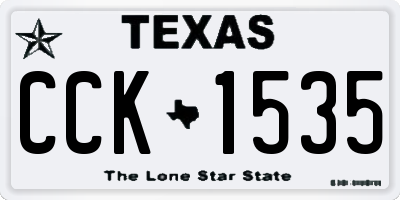 TX license plate CCK1535