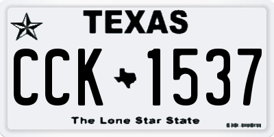 TX license plate CCK1537