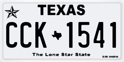 TX license plate CCK1541