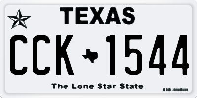 TX license plate CCK1544