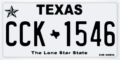 TX license plate CCK1546