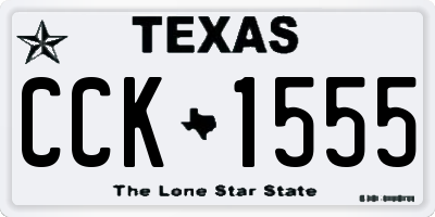 TX license plate CCK1555