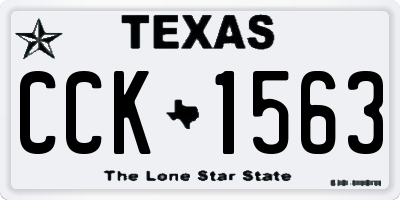 TX license plate CCK1563