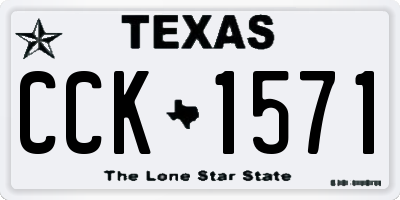 TX license plate CCK1571