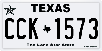 TX license plate CCK1573