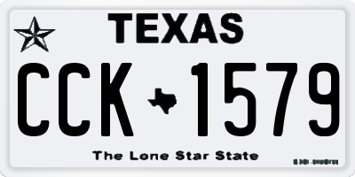 TX license plate CCK1579