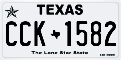 TX license plate CCK1582