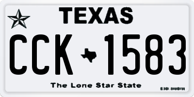 TX license plate CCK1583