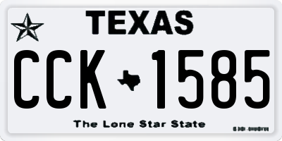 TX license plate CCK1585