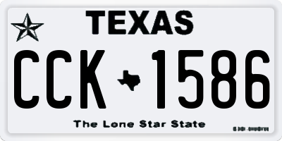 TX license plate CCK1586