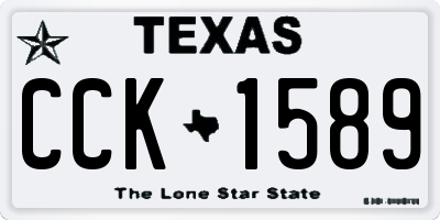 TX license plate CCK1589