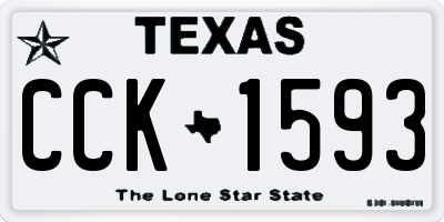 TX license plate CCK1593