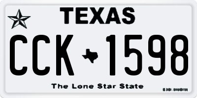 TX license plate CCK1598