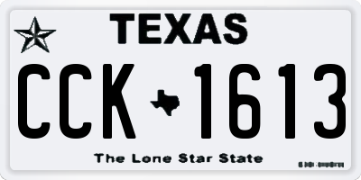 TX license plate CCK1613