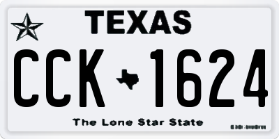 TX license plate CCK1624