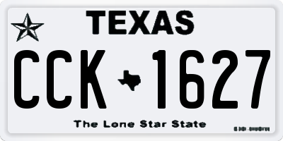 TX license plate CCK1627
