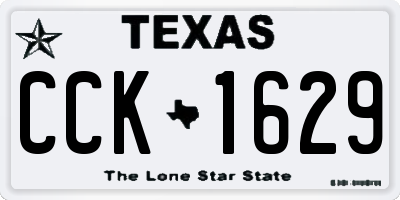 TX license plate CCK1629