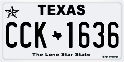 TX license plate CCK1636