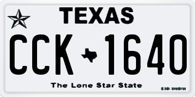 TX license plate CCK1640