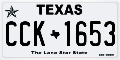 TX license plate CCK1653