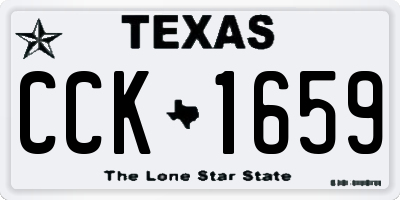 TX license plate CCK1659