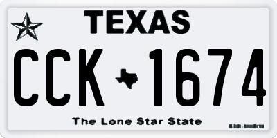 TX license plate CCK1674