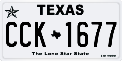 TX license plate CCK1677