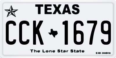 TX license plate CCK1679
