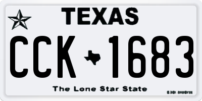 TX license plate CCK1683