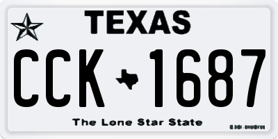 TX license plate CCK1687