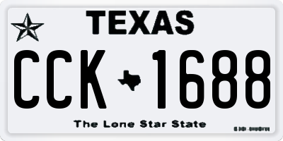 TX license plate CCK1688