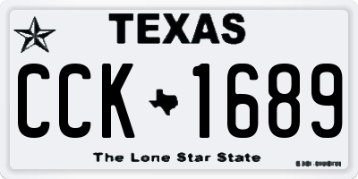 TX license plate CCK1689