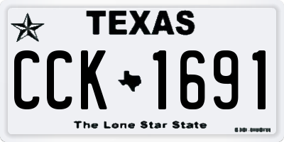 TX license plate CCK1691