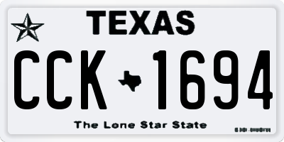 TX license plate CCK1694