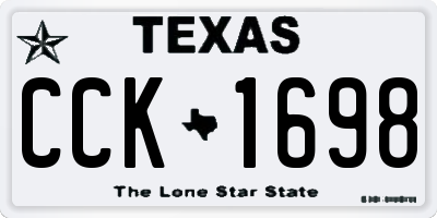 TX license plate CCK1698