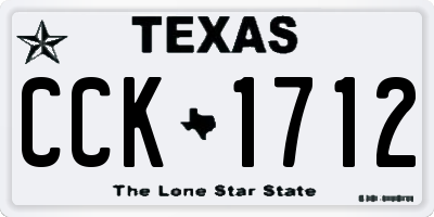 TX license plate CCK1712