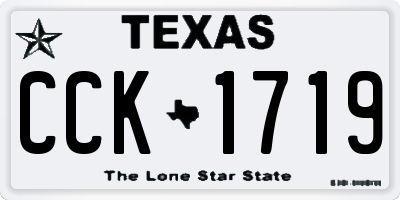 TX license plate CCK1719