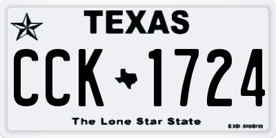 TX license plate CCK1724