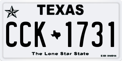 TX license plate CCK1731