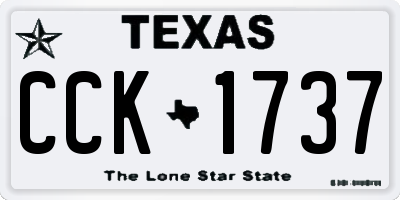 TX license plate CCK1737