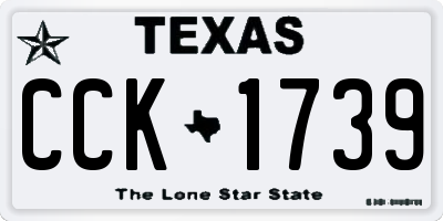 TX license plate CCK1739