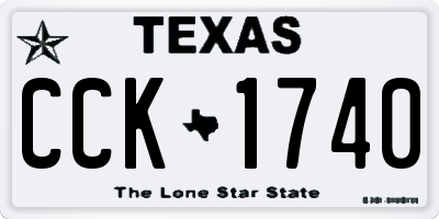 TX license plate CCK1740
