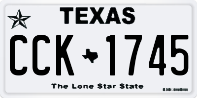 TX license plate CCK1745